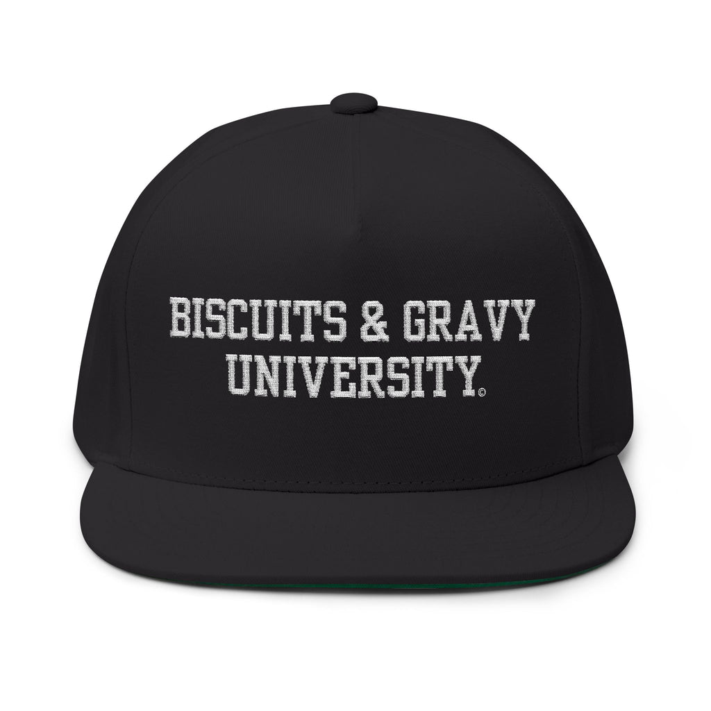 BOOKSTORE Collection - Flat Bill Cap with White Embroidered Lettering