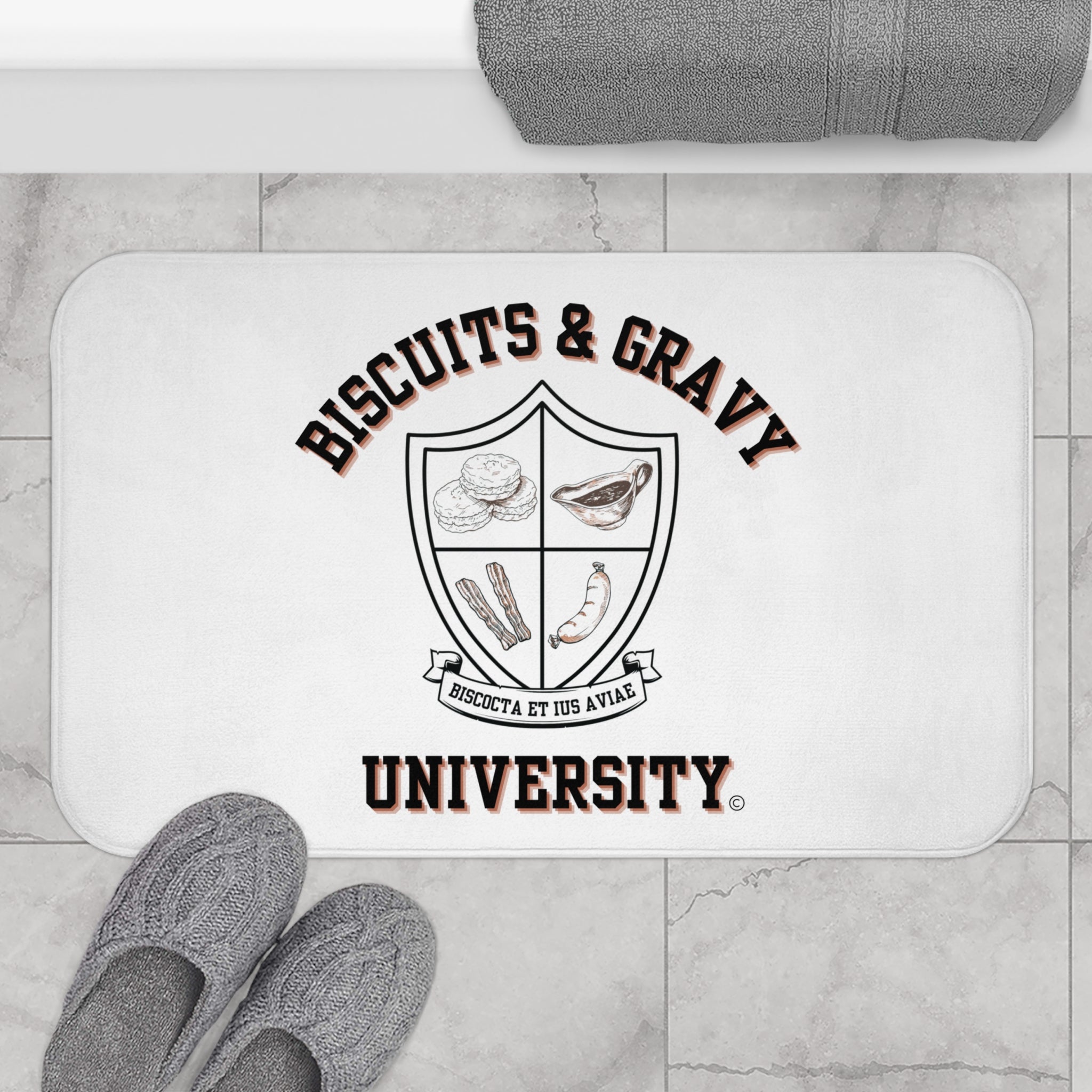 HOME Collection - Bath Mat, Kitchen Mat - Biscuits & Gravy University