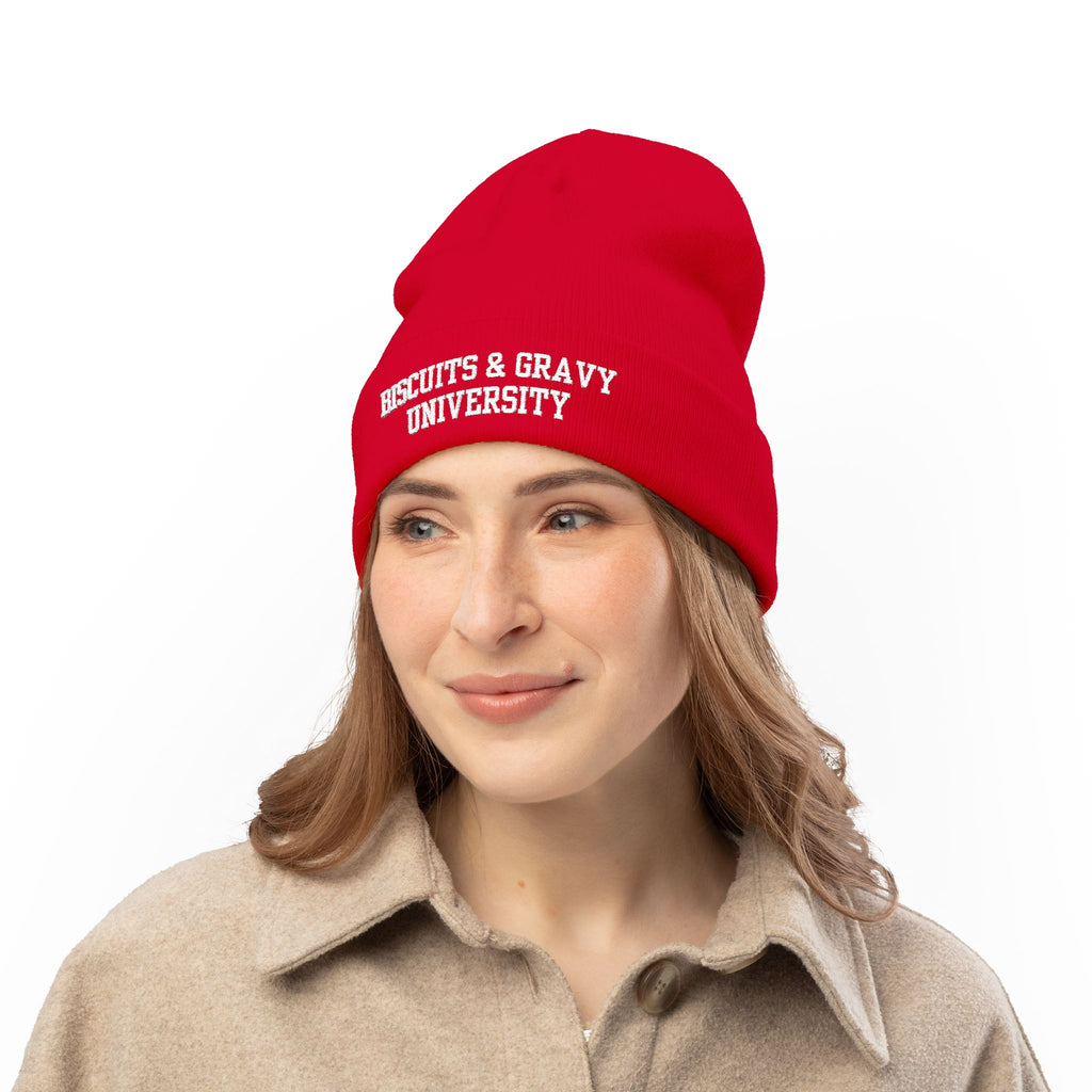 BOOKSTORE Collection - Beanie with White Embroidered Lettering