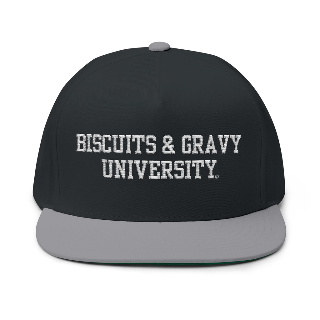BOOKSTORE Collection - Flat Bill Cap with White Embroidered Lettering