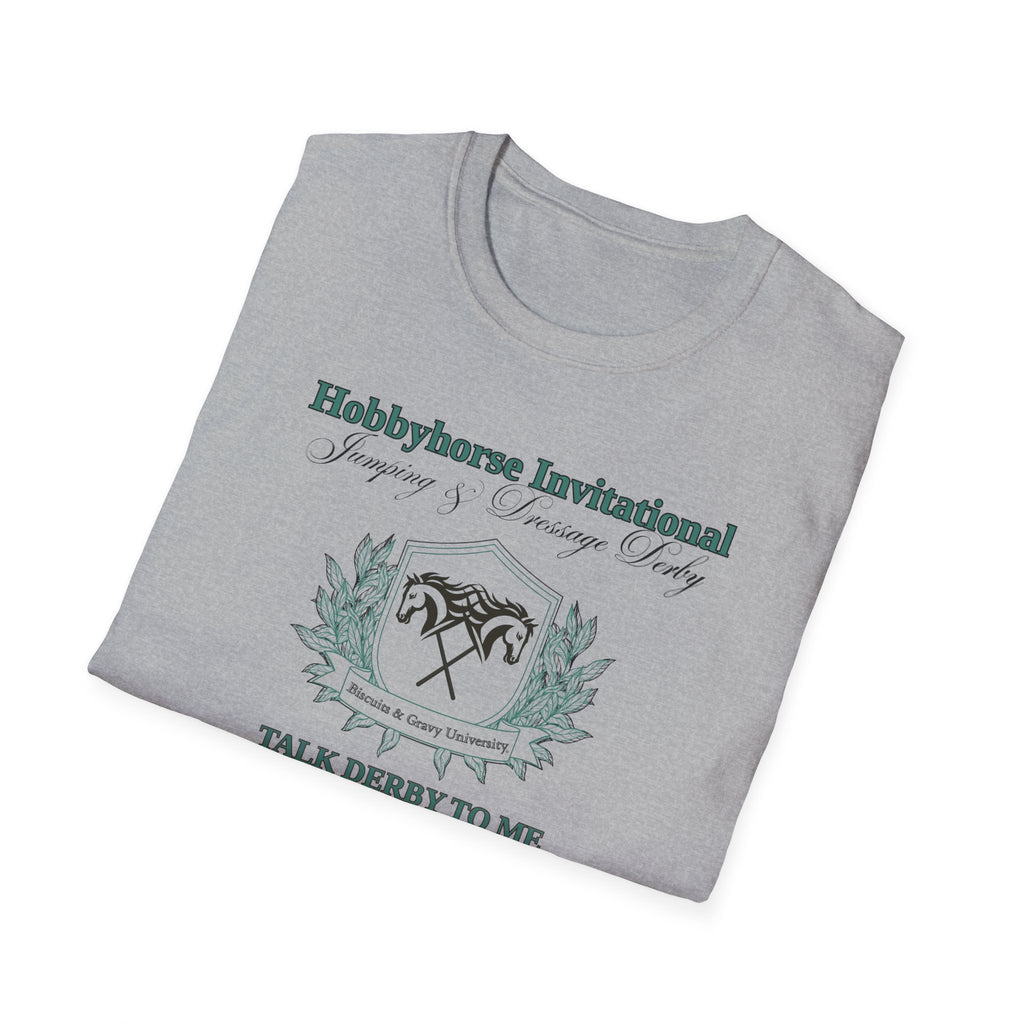 B&G HOBBYHORSE 'Hobbyhorse Invitational' T‑Shirt — Talk Derby To Me;  Horse Riding Tee