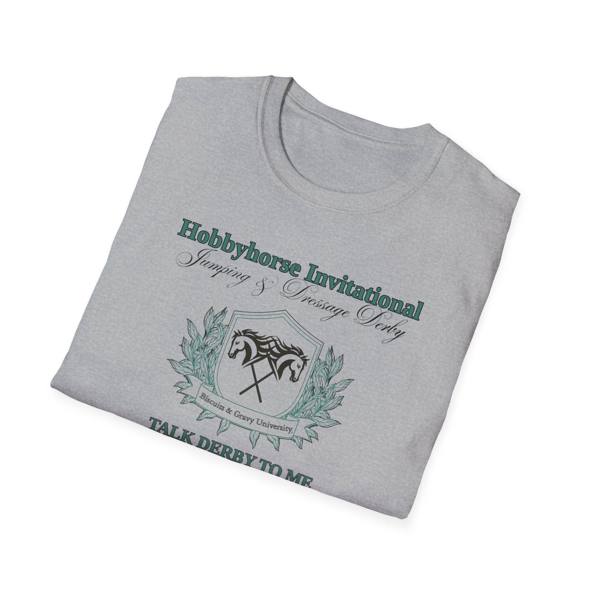 B&G HOBBYHORSE 'Hobbyhorse Invitational' T‑Shirt — Talk Derby To Me;  Horse Riding Tee