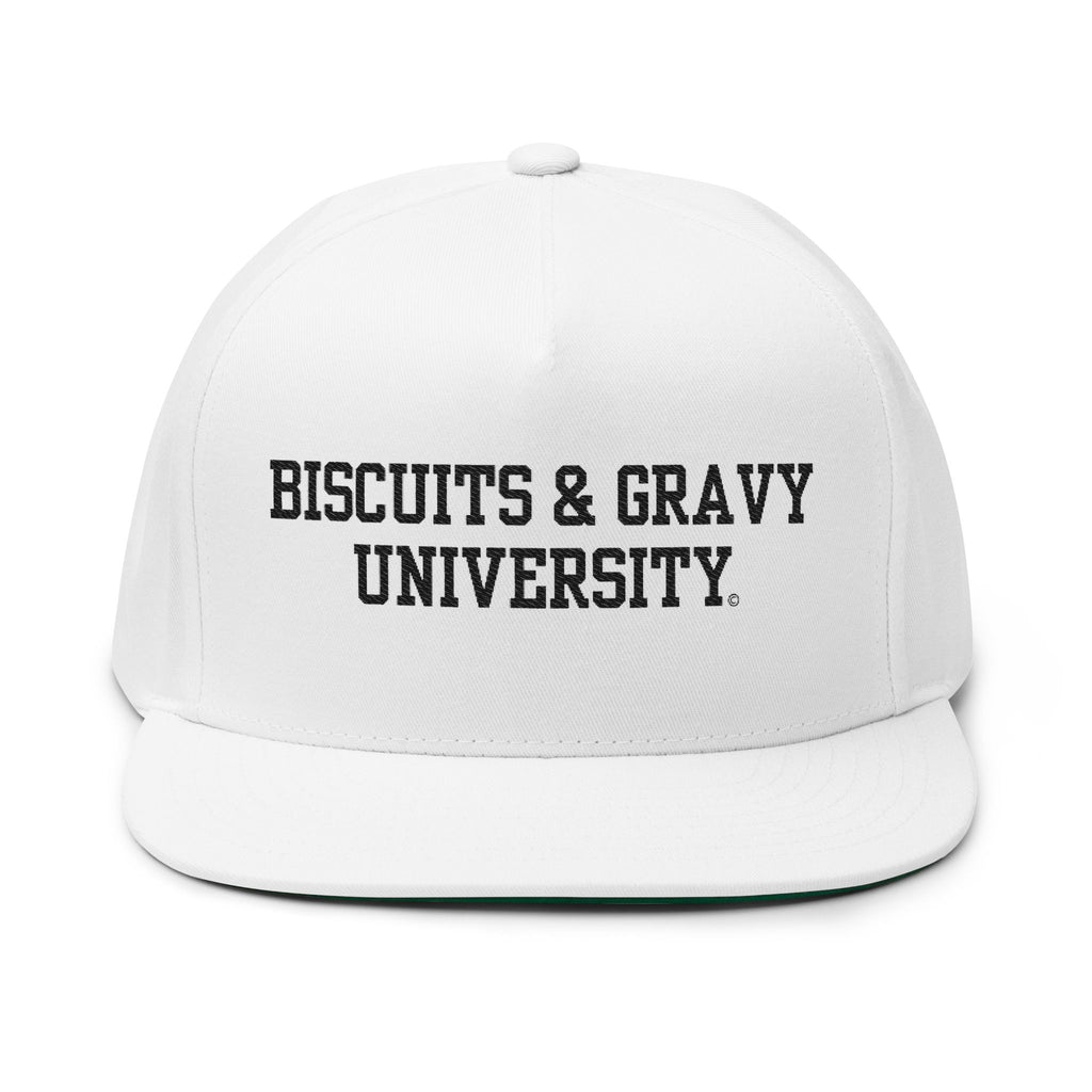 BOOKSTORE Collection - Flat Bill Cap with Black Embroidered Lettering