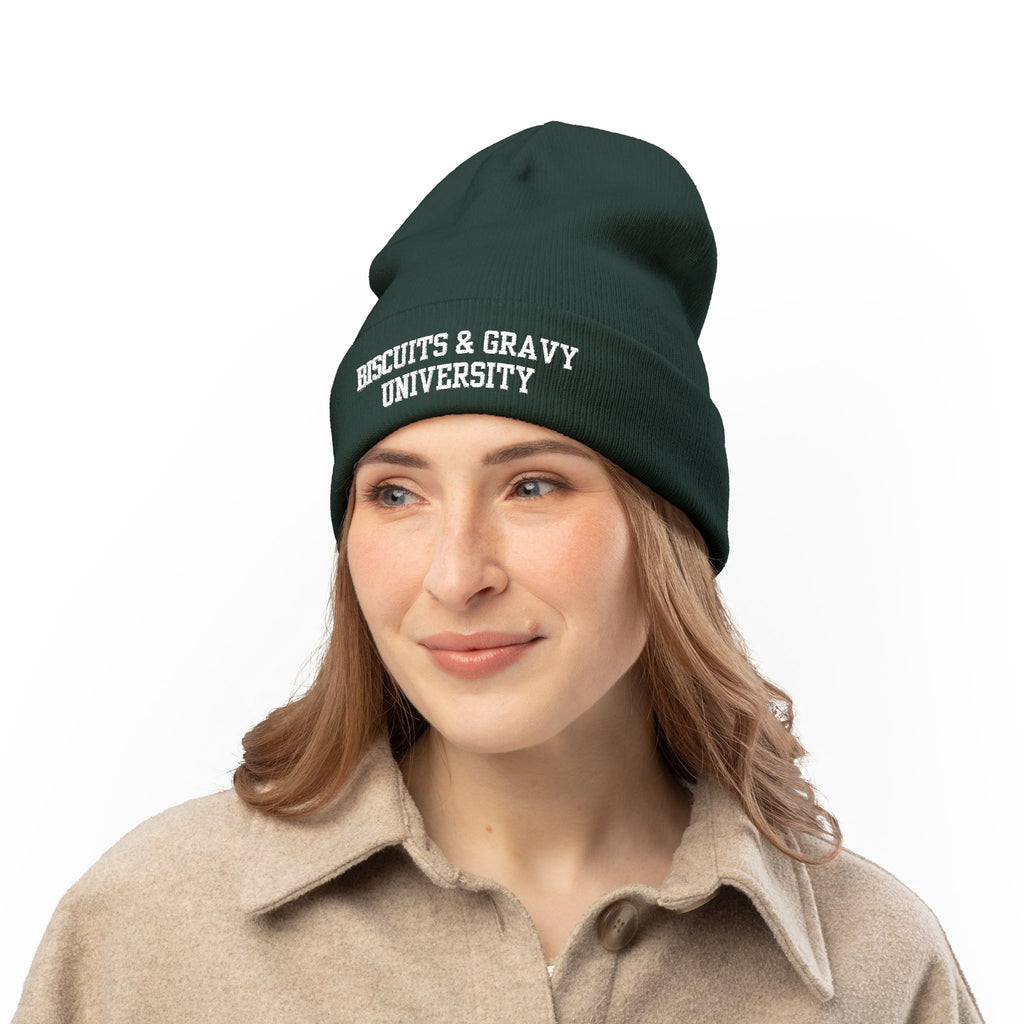 BOOKSTORE Collection - Beanie with White Embroidered Lettering