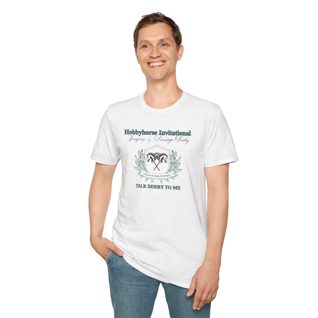 B&G HOBBYHORSE 'Hobbyhorse Invitational' T‑Shirt — Talk Derby To Me;  Horse Riding Tee