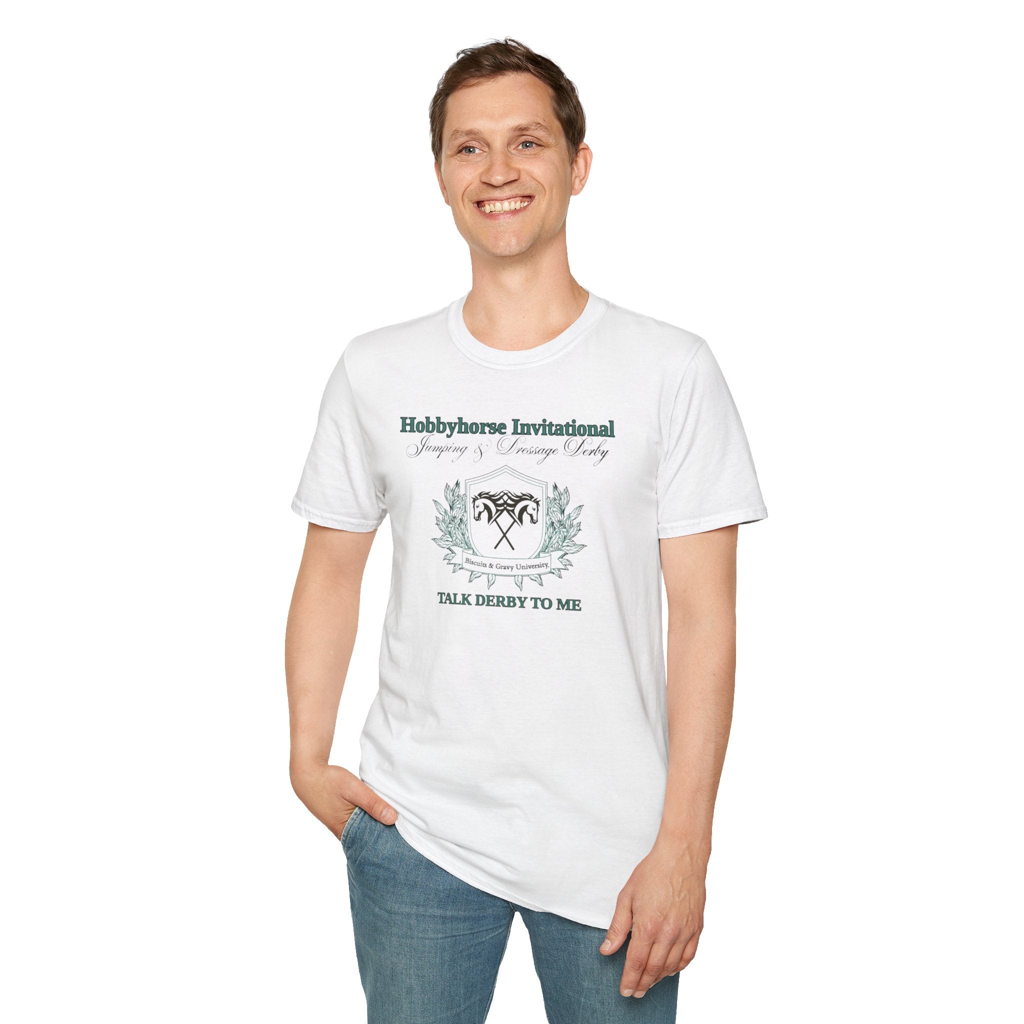 B&G HOBBYHORSE 'Hobbyhorse Invitational' T‑Shirt — Talk Derby To Me;  Horse Riding Tee