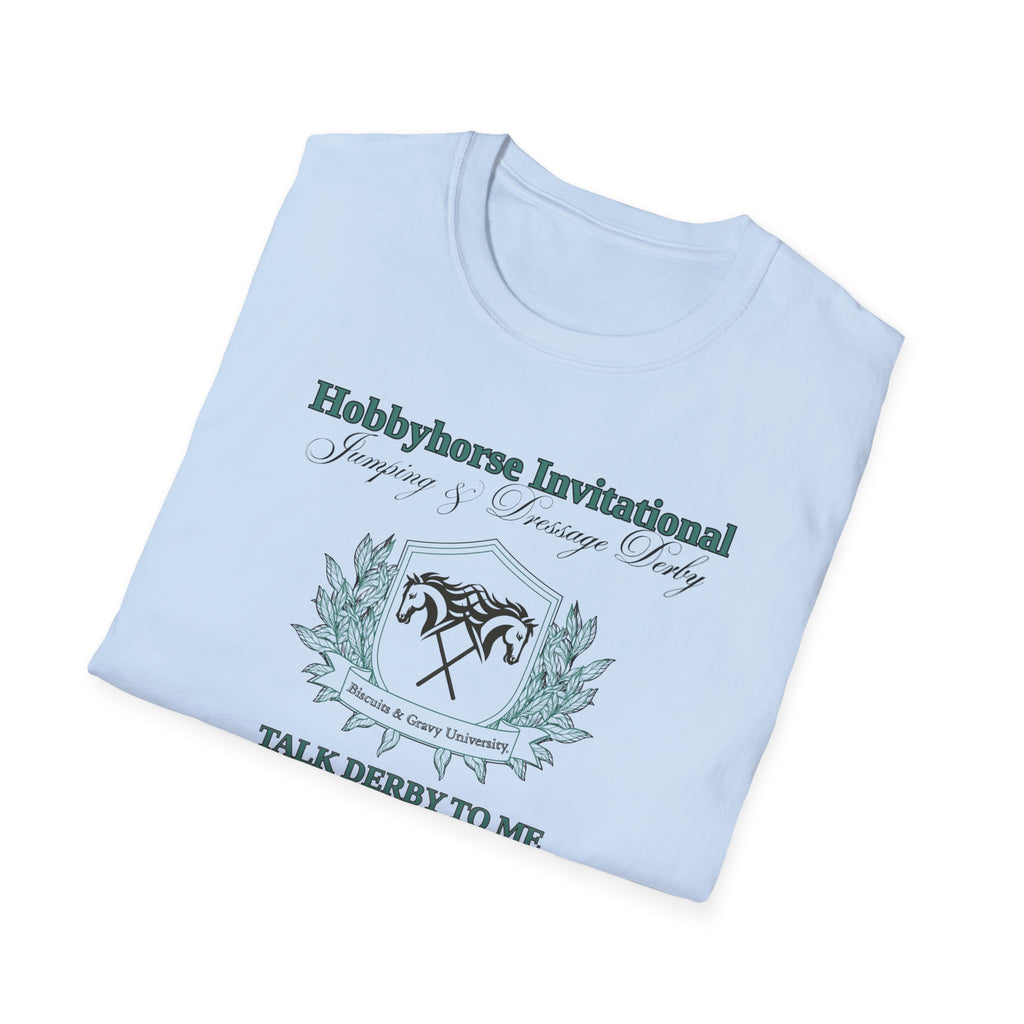 B&G HOBBYHORSE 'Hobbyhorse Invitational' T‑Shirt — Talk Derby To Me;  Horse Riding Tee