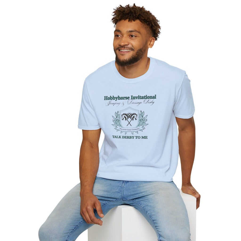 B&G HOBBYHORSE 'Hobbyhorse Invitational' T‑Shirt — Talk Derby To Me;  Horse Riding Tee
